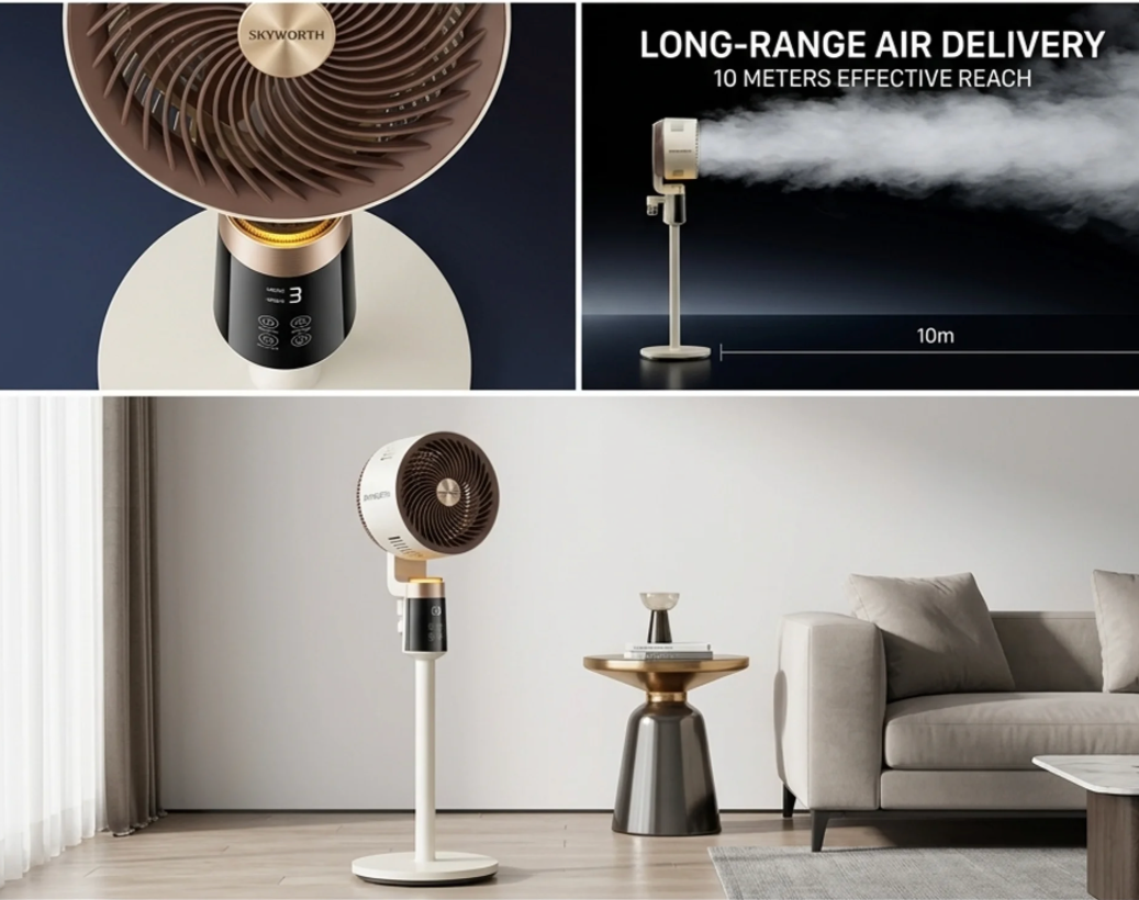 Luftzirkulations Ventilator mit Mückenspray