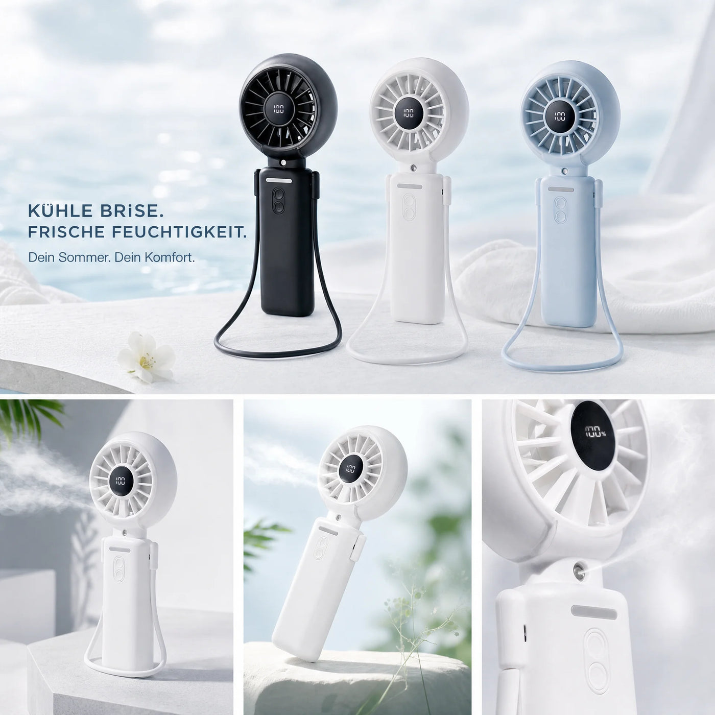 Handventilator mit Nebelsprühfunktion